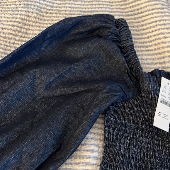 NWT (this season) J Crew Smocked Denim Dress, size S - Picture 4 of 4